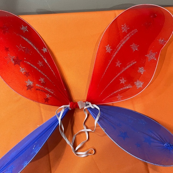 ⚡️⚡️⚡️⚡️Sparkling Red White and Blue Kids Fairy Wings - Picture 7 of 9